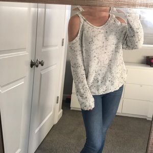 Open shoulder sweater